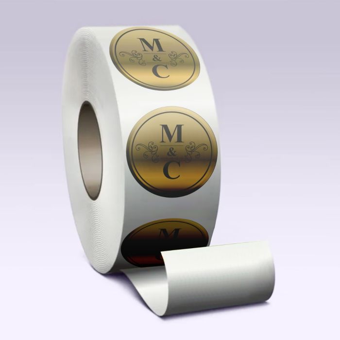 Our shiny gold labels on rolls add a luxurious touch to any product or packaging. Easy to peel and apply, they’re perfect for making a statement at special events or enhancing your brand!