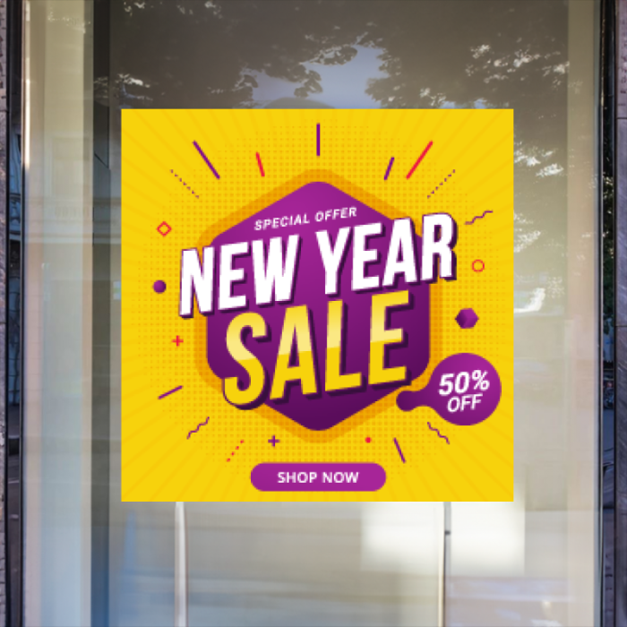 Our square white static clings allow you to showcase your designs on glass surfaces without any adhesive mess. Easy to apply and reposition, they’re perfect for creating a clean, modern look!